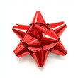© Rattanachai - Red Star Shaped Gift Bow On White Background