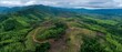 © Muhammad - Eye-level shot of An aerial view of a massive deforestation area in a tropical rainforest.