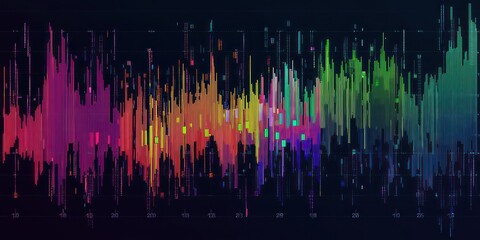 Wall Mural - stock market trading performance graph with transparent background stock photo