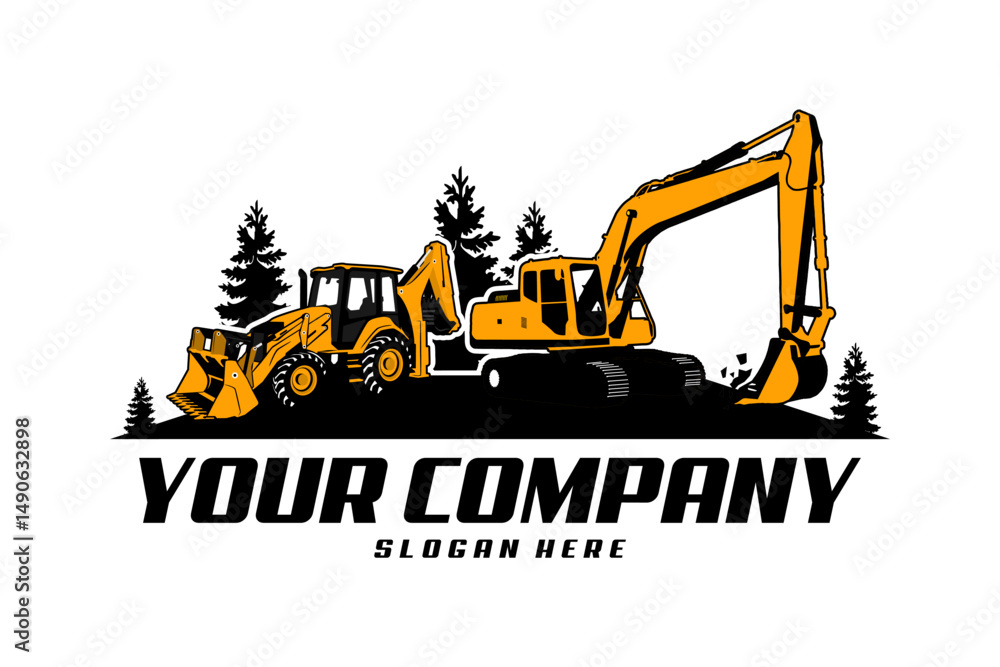 Backhoe Vector