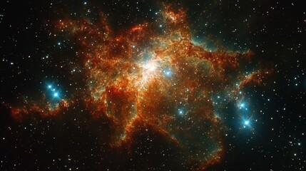 Wall Mural - Spectacular Space Nebula View. Cosmic Cloud of Stars and Dust Exploration