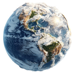 a globe of the earth with a white background