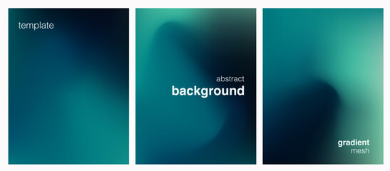 Fototapete - Abstract vector illustration with a smooth blue-green gradient mesh, creating a modern, minimal, and versatile background for graphic or web design projects, presentations, or digital art uses.