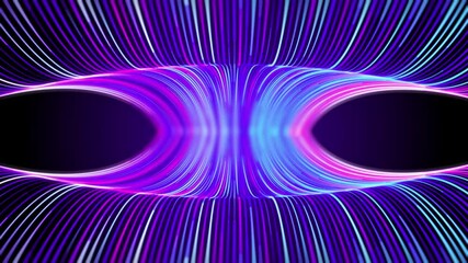 Wall Mural - abstract cyberspace data stream. futuristic neon lines loop animation 4k video.