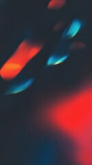 Wall Mural - abstract light reflections with vibrant red and blue colors on dark background