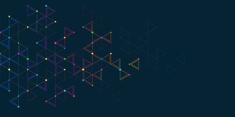 Poster - Abstract vector background with a geometric pattern of triangle shapes. Graphic design element 