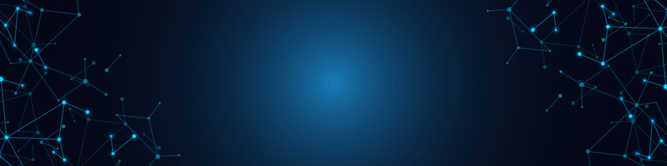 Aufkleber - Molecular structure and genetic engineering, molecules DNA, neural network, scientific research. Abstract background for innovation technology, science, healthcare, and medicine