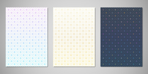 Poster - Abstract covers and brochures with geometric backgrounds of polygon shape patterns