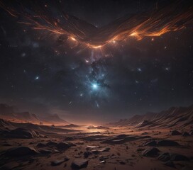 Wall Mural - Infinite darkness ablaze with countless stars, celestial tapestry ,  sparkle,  universe