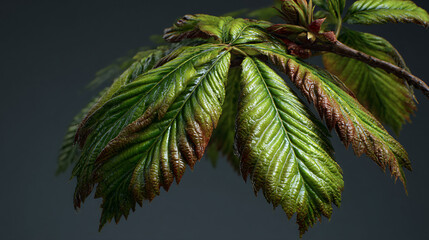 chestnut tree leaf texture