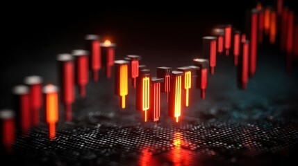 Wall Mural - ai-enhanced institutional re-entry zone prediction dashboard featuring a striking red and black back