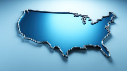 Wall Mural - map of the united states featuring ai-balanced regulatory change optimizer icon concept for enhanced