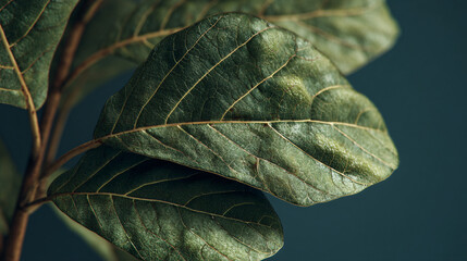 fig tree leaf texture close-up