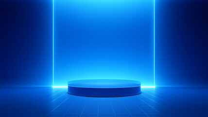 abstract technology background of empty stage with spotlight