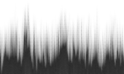 Aufkleber - Black on white background. Black and white dissolve halftone grunge effect. Vector Illustration