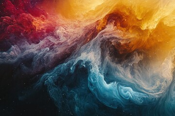 Wall Mural - colorful nebulae swirling through the vastness of the universe illuminating cosmic beauty, colorful 
