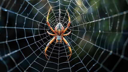 Spider sitting on its web