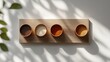 © kinkin - Wooden cups with different liquids