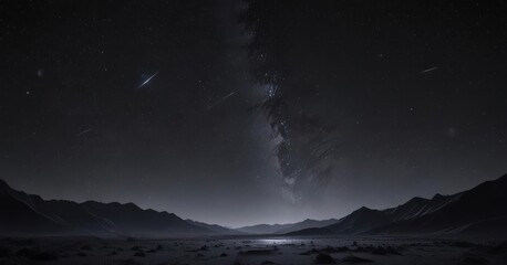 Wall Mural - Vast, star-studded night sky; deep black backdrop, serene cosmic scene,  universe,  nature,  calm