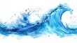 © Harry - Abstract Watercolor Ocean Wave Blue Water Splash Design Art sea aqua flow cool paint brush curve
