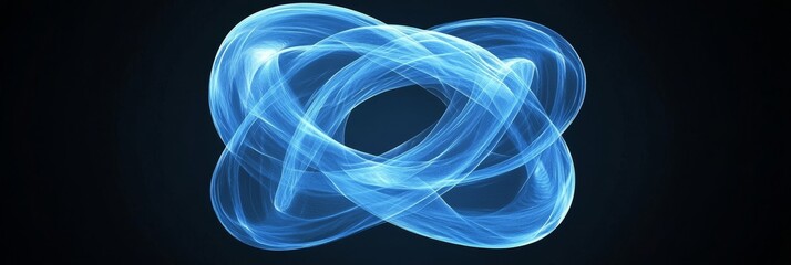 Wall Mural - blue orb with a black hub and a horizontal shaft of light, emitting a radiant glow, ideal for illust