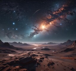 Wall Mural - millions of stars shimmer, a breathtaking cosmic panorama , galaxy, stellar, breathtaking
