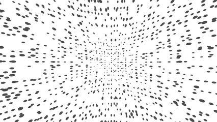 Leinwandbilder - Dots connected by lines. Abstract wave. Minimalist mesh. Abstract polygonal shape.
