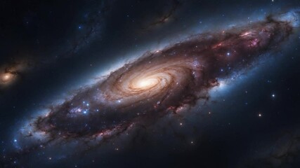 Wall Mural - magnificent spiral galaxy. deep space, illustrating the beauty of endless cosmos. science fiction wa