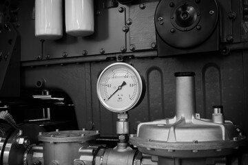 Aufkleber - Dark Black Close Up Of Turbo Diesel Engine Generator