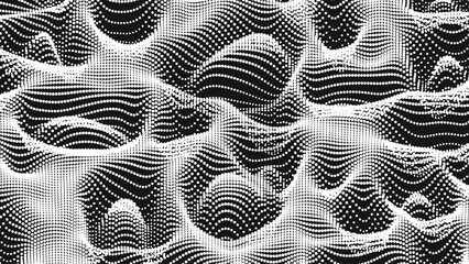 Wall Mural - point wave noise texture. abstract dot background. technological cyberspace background.