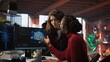 © DC Studio - Teamworking engineers coding advanced AI algorithm and machine learning models enhancing automation. Employee talking with coworker in artificial intelligence Silicon Valley workspace, camera A