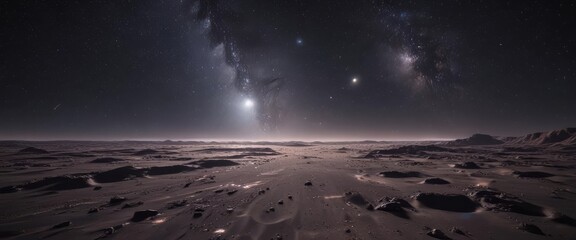 Wall Mural - Vast, star-studded expanse, cosmic dust shimmering ,  stellar,  black