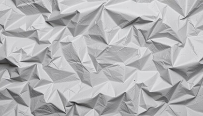 Wall Mural - Detailed Close-Up of Crumpled Gray Paper Texture with Abstract Patterns and Dimensional Depth