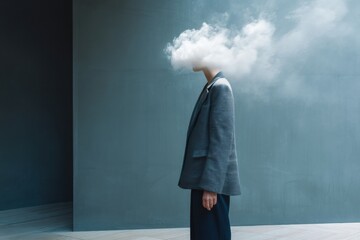 Aufkleber - Surreal Corporate Mindscape Emotional Intelligence and Mental Health in Modern Workplace Visualization - Innovative Gen Z Professional Transformation Narrative