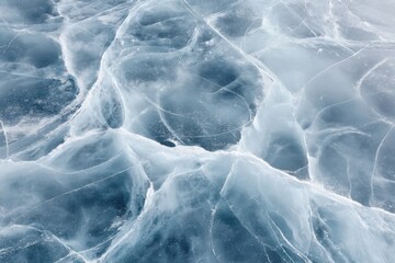 Aufkleber - Glacial Minimalism Crystalline Ice Texture Exploring Climate Resilience and Environmental Design - High-Resolution Frozen Landscape Artistry