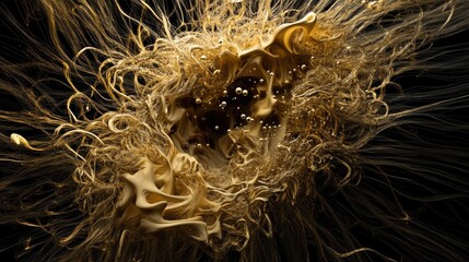 Wall Mural - abstract golden glow particles swirling in elegance, christmas mood