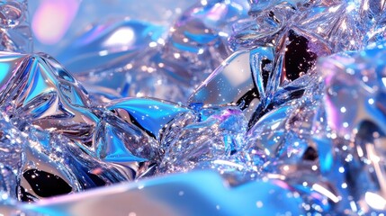 Poster - Celestial blue-white glow with star glitter for abstract futuristic show visuals
