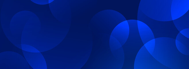 Wall Mural - blue glowing gradient circle background. abstract navy tech overlap sphere wallpaper. geometric boke