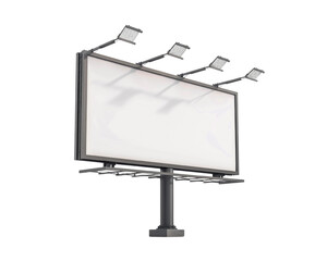 Aufkleber - Isolated large blank billboard with lighting against a clean white background