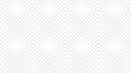 Wall Mural - abstract diamond lines pattern on white loop background.