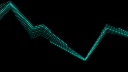 Fototapete - Bright blue minimal lines abstract technology background