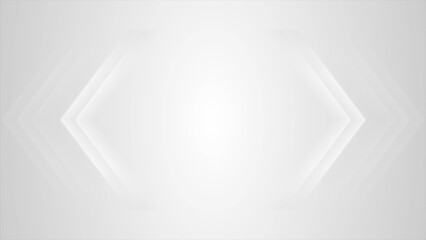 Fototapete - Grey white minimal arrows abstract technology background