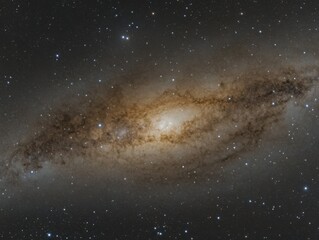 Wall Mural - spectacular andromeda galaxy in deep space astrophotography with stars and dust lanes from earth vie