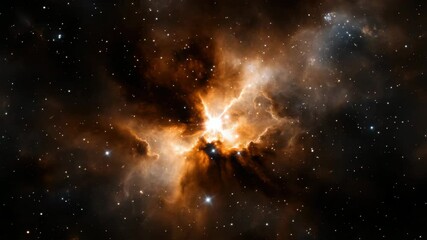 Wall Mural - a bright star at the center of a galaxy shrouded in clouds of cosmic gases