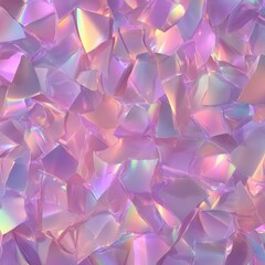 Wall Mural - abstract iridescent shards background close up full frame modern design rendering in pink purple and