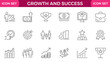 © Iconicly - Growth and Success Icons set. Vector illustration in modern thin line style of business icons: personal, professional, and financial growth, progress, career. Pictograms and infographic