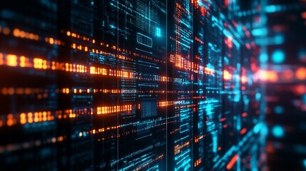 abstract background with binary code