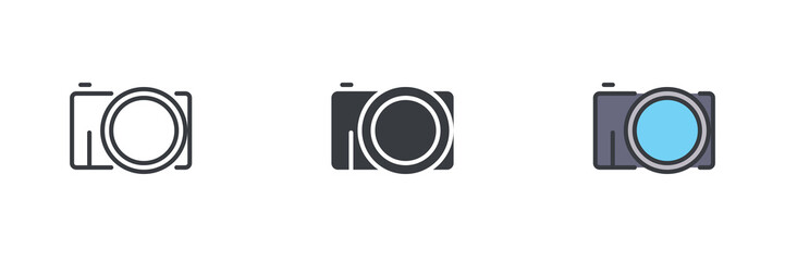 Poster - Camera different style icon set