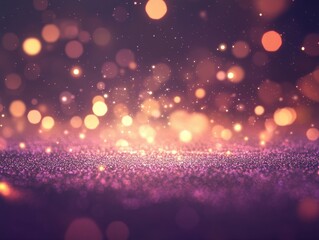 Wall Mural - abstract glitter background with bokeh lights in warm colors creating a festive atmosphere for celeb