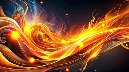 Wall Mural - golden energy flow a swirling dance of light and motion